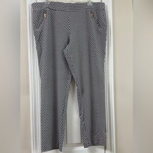 Anne Klein Geometric Black and White Pants size L (B3)